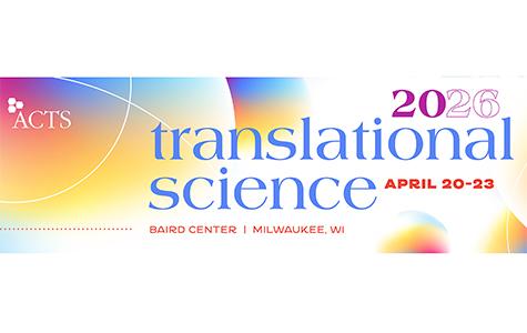 Graphic for the ATCS 2026 Translational Science Conference held April 20-23, 2026 in Milwaukee.